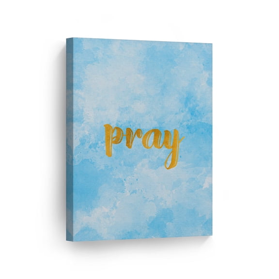 Smile Art Design Pray Scripture Wall Art Canvas Print Bible Verse Christian Art Religious Inspirational Gift Made in USA 40x30