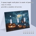 thumbnail image 3 of WOBOGO Spooky Castle 3-hole Switch Plates PC Flame Retardant Plastic Material Glossy Finish Smooth Touch 6.37x4.48x0.27in, 3 of 8