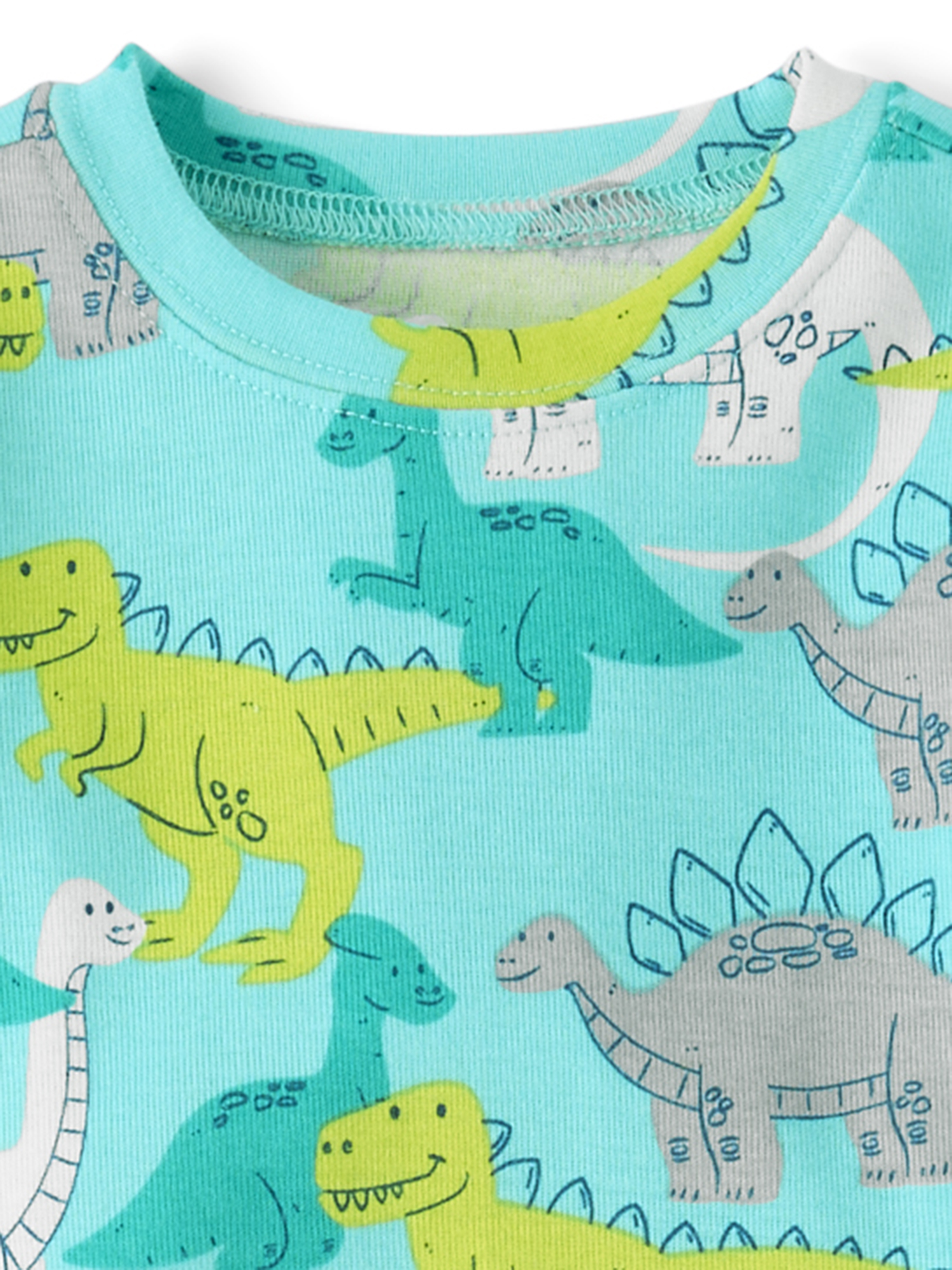 The Children's Place Baby & Toddler Boys Short Sleeve Snug Fit Dino Cotton PJ, Sizes NB-6T