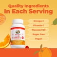 thumbnail image 3 of (2 pack) MaryRuth's Kids Omega-3 Gummies, Natural Immune Health Supplement with Vitamin C and Flaxseed Oil, 60 Count, 3 of 11