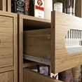thumbnail image 6 of Freestanding Dining Room - 67'' Tall Cupboard Material With Gold Handles - High Kitchen Storage Buffet Wood Finish & Style Cabinet, 6 of 7
