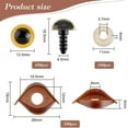thumbnail image 5 of 100 Sets Safety Eyes with Eyelid Buckles Craft Eyes Stuffed Animal Eyes Crochet Eyes with Washers Plastic Felt Eyes for Amigurumi Puppet Teddy Bear Crochet Plush Animal Making DIY, 5 of 9