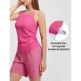 thumbnail image 6 of BALEAF Tankini Tops for Women High Neck Swim Top Modest Bathing Suit Top Long Tank Top for Swimming Pink 44, 6 of 7