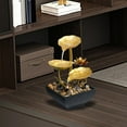 thumbnail image 2 of Esquirla Tabletop Water Fountain Indoor Fountain Soothing Sound Machine 3 Tier Small Desk Waterfall Fountain for Indoor Garden Bedroom, 2 of 5