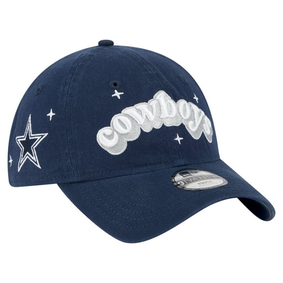 Girls Youth New Era Navy Dallas Cowboys Cheer 9TWENTY Adjustable Hat