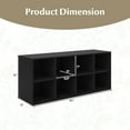 thumbnail image 3 of Giantex 8-Cubby Shoe Storage Bench, Entryway Shoe Rack Organizer, Multifunctional Bed End Bench, Black, 3 of 9