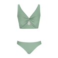 thumbnail image 2 of Bikini Swimsuit For Women Cropped Tankini Beach Padded Knot Cut Out Adjustable Swimwear Bikini Tops for Women Full Coverage for Women Bikini Area Sheer Bikini High Waist Two Bikini Set Women String, 2 of 4