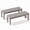 Gray, variant on Kaleemen Removable 2-Person Outdoor Bench,Weatherproof Poly Lumber Patio Backless Bench for Yard, Porch and Park, Black