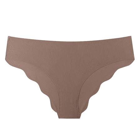 Fulorrnie Underwear for Women Breathable Cheeky Seamless Comfort Panty Sport Bikini Banded Waist Elastic Panties Khaki XS