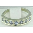 thumbnail image 4 of LBG 18k White Gold Natural Tanzanite Womens Band Ring - Sizes 4 to 12 Available, 4 of 4