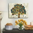 thumbnail image 3 of Tree of Life Abstract Wall Art Rustic Gold and Green Tree Leaf Wall Decor Nature Canvas Pictures for Living Room Bedroom Bathroom Colorful Simple Life Minimalist Poster Office Home Decorations 12x16”, 3 of 6