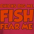 thumbnail image 3 of CafePress - Chicks Dig Me Fish Fear Me Dark T Shirt - Men's Classic Graphic Cotton T-Shirt, 3 of 4