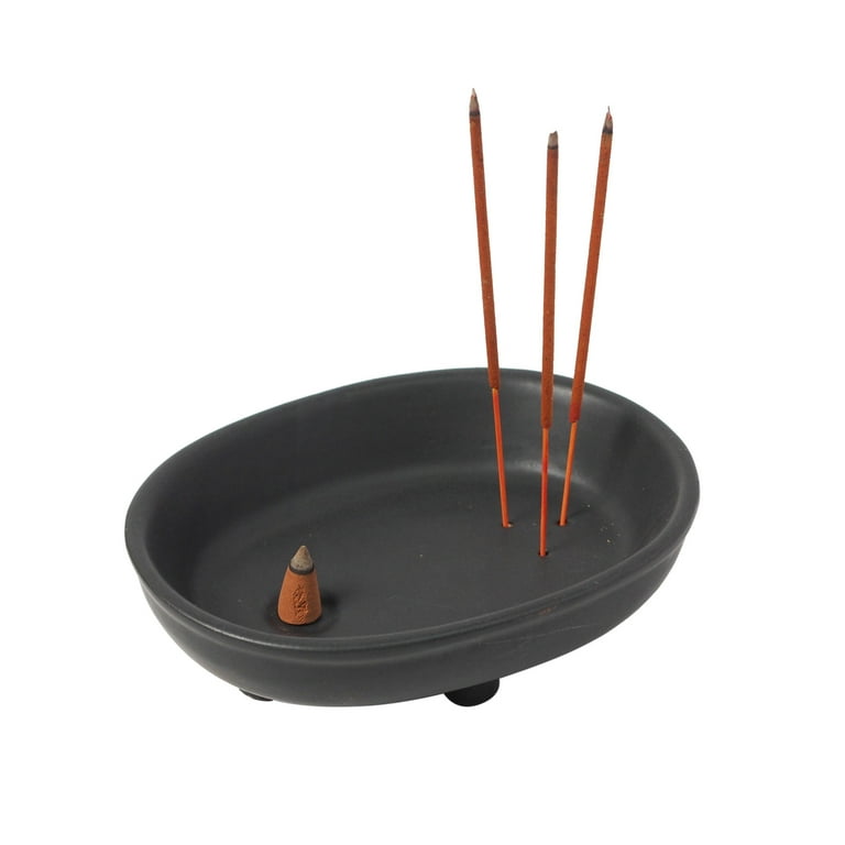 Better Homes & Gardens Ceramic Matte Black Incense Burner