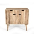 thumbnail image 2 of Miekor Furniture Stylish - Style 2 -Drawer 2 -Door Cabinet, Mango Wood in Natural Finish 77576, 2 of 12