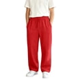 thumbnail image 6 of CONROSES Kids Boys Casual Pants Wide Leg Baggy Pant for Child Solid Elastic Waist Cozy Fall Winter Jogger Trousers with Pockets, 6 of 8
