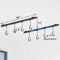 thumbnail image 2 of Ceiling Mounted Bike Rack for Garage, Indoor Metal Bike Hanger with  Adjustable Ceiling Hooks Hold Bikes, Space-Saving Garage Bike Storage for Storing Bike, 2 of 9