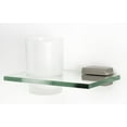 thumbnail image 6 of Alno A6570 Cube Wall Mounted Frosted Glass Tumbler - Brass, 6 of 6