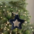 thumbnail image 2 of 5" Blue and Glittery Gold Plush Star Christmas Ornament, 2 of 5