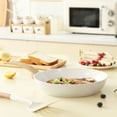 thumbnail image 4 of Vkoocy 6pcs Nonstick Ceramic Cookware Set, Non Stick Pots and Pans Set White Granite pattern, 4 of 9