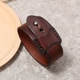 thumbnail image 3 of hombres de , brazalete , cinturón ancho, brazalete de de moda. de brazalete. . pa , Marrón, 3 of 7