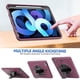 thumbnail image 2 of Funda de TPU + PC a prueba de golpes para tableta con soporte, ranura para bolígrafo y correa para el hombro para iPad Air 2022/2020 de 10.9" (rosa y rojo), 2 of 5