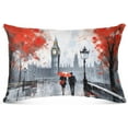 thumbnail image 2 of Coolnut Red Umbrella and Big Ben Plush Pillowcase, Luxury Soft King Pillow Case for Hair and Skin, Set Standard Size Pillow Covers with Zipper Closure, 20x40in Home Decor Gifts, 2 of 7