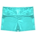 thumbnail image 7 of Sholeno Kids Girls Long Sleeve Dance Biketards with Shorts for Ballet Tumbling Gymnastics Dancewear Blue Green 14, 7 of 7