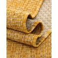 thumbnail image 3 of Unique Loom Outdoor Solid Collection Area Rug (10' 8" Round Corn Harvest Yellow), 3 of 11