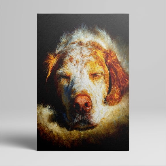1pc Realistic Sleeping Dog Canvas Wall Art, Framed Decor room hanging Wall Picture Decor for Home Gifts, living room, bathroom, bedroom, kitchen wall art decor canvas wall art