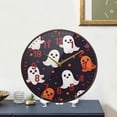 thumbnail image 4 of Yayeee Wall Clock Battery Operated 9.5" Silent Quartz Non-Ticking for Living Room Decor, White Halloween Ghosts, 4 of 8