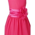 thumbnail image 7 of iiniim Kids V Neck Chiffon Flower Girl Dress for Wedding Bridesmaid Pageant Birthday Party Rose 4, 7 of 7