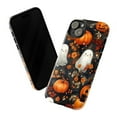 thumbnail image 3 of Halloween Ghosts Phone Case, Cute Ghost and Pumpkin Pattern, Whimsical Fall Art for iPhone 17 16 15 14 13 12 11, 3 of 6