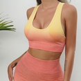 thumbnail image 1 of Camiseta ajustada sin mangas con ombligo descubierto para yoga y fitness con degradado deportivo de moda y belleza, 1 of 6