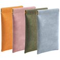 thumbnail image 2 of 4pcs Glasses Case Leather Sunglasses Pouch Squeeze Top Soft Eyeglass Case, 2 of 2