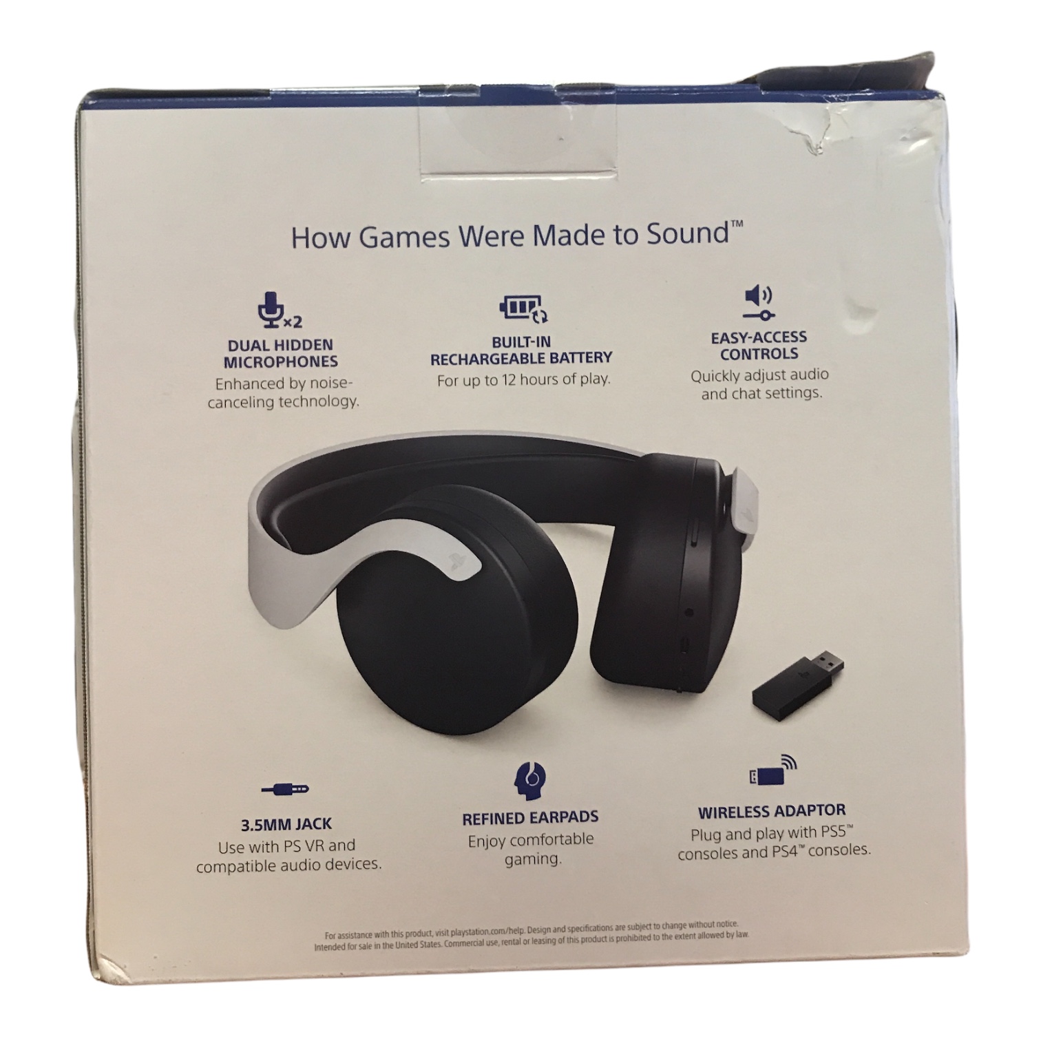 Sony PULSE 3D Wireless Headset for PlayStation 5, White - image 3 of 4