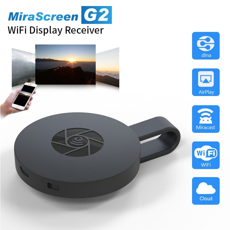 MiraScreen 2.4G TV Dongle Streaming Stick Miracast Dongle para Android/iOS/Windows 4K HDMI WiFi Display Dongle Adaptador Soporte de Google Home App y Chrome Mirroring 