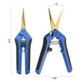 thumbnail image 2 of Uxcell 3pcs Gardening Scissors 6.5" Curved Stainless Steel Blades Hand Pruner Garden Pruning Shears for Plant Flowers Trimming in Garden, Blue, 2 of 7