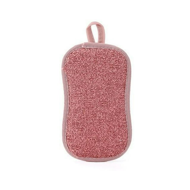 4 Pcs Kitchen Dish Cloth Nonstick Oil Scouring Pad Oil Cleaning Cloth Washing Cloth Double Sided Kitchen Sponge Cleaning Cloth, Red