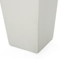 thumbnail image 3 of Toland Outdoor Modern Large Cast Stone Planters, Set of 2, White, 3 of 5