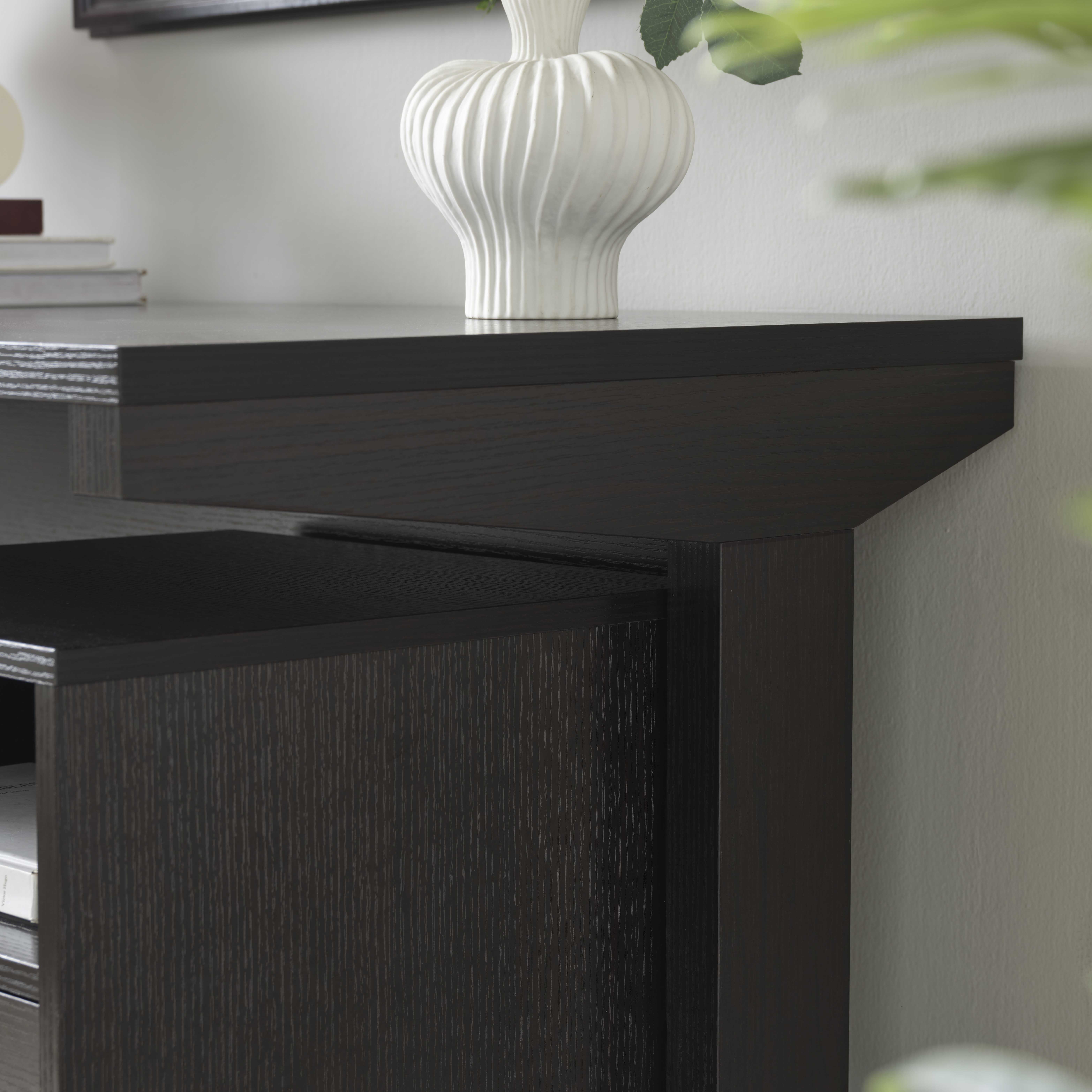 New 47.25" Espresso Home Office Desk w/ Detachable File Cabinet, Locking Wheels & Modesty Panel - 2 Drawers + Storage Cubby