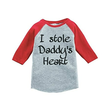 

Custom Party Shop Boy s Father s Day Vintage Baseball Tee Red and Black