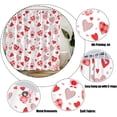 thumbnail image 2 of Valentine''s Day Shower Curtain Red Pink Heart Gnome Checkered Striped Sweet Love Romantic Couple Woman Girl Extra Long Bathroom Home Curtain with Hooks,70" Wx84 H, 2 of 8