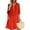 Vermilion, variant on HAJWOH Women's Floral Embroidered Cotton Linen Maxi Boho Dress Short Sleeve V Neck Dresses Summer Flowy Beach Sundress