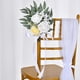 thumbnail image 1 of Ramo de flores de seda para respaldo de silla de boda | Decoración de rosas artificiales y hojas verdes | Accesorios florales para pasillos de hotel con lazo | Decoración romántica y duradera pa, 1 of 5