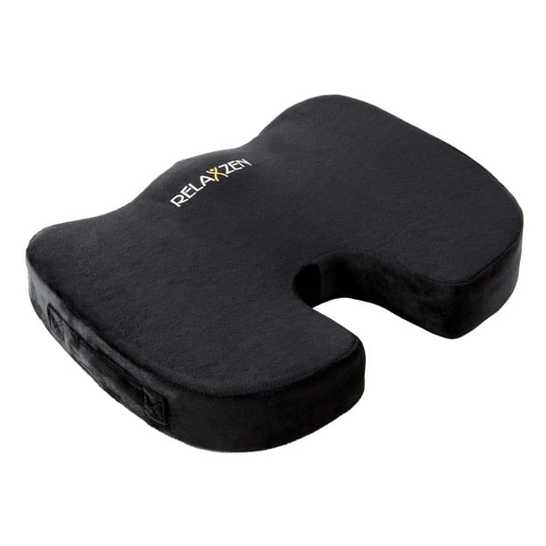 Relaxzen 60288605G Gel Enhanced Coccyx Support Seat Cushion with