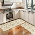 thumbnail image 3 of Kitchen Rugs Sets Of 2,Beige Chicken Sketch Pattern Anti Fatigue Kitchen Mat Rugs Non Slip Washable,Decorative Kitchen Floor Mats for Kitchen,Sink,Laundry,17"X47", 3 of 5
