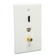 thumbnail image 5 of Placa de Pared Coaxial Ethernet Conector RJ45 Cat6 Cabezal TV F Interfaz Multimedia HD Placa de Pared Ethernet de 3 Puertos sin Soldadura para Proyector HDTV, 5 of 8