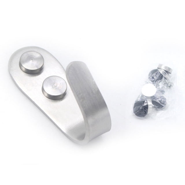 Juego de ganchos para puerta de acero inoxidable con tornillos Colgador de pared para sombreros de ropa (15 mm) JShteea Libre de BPA