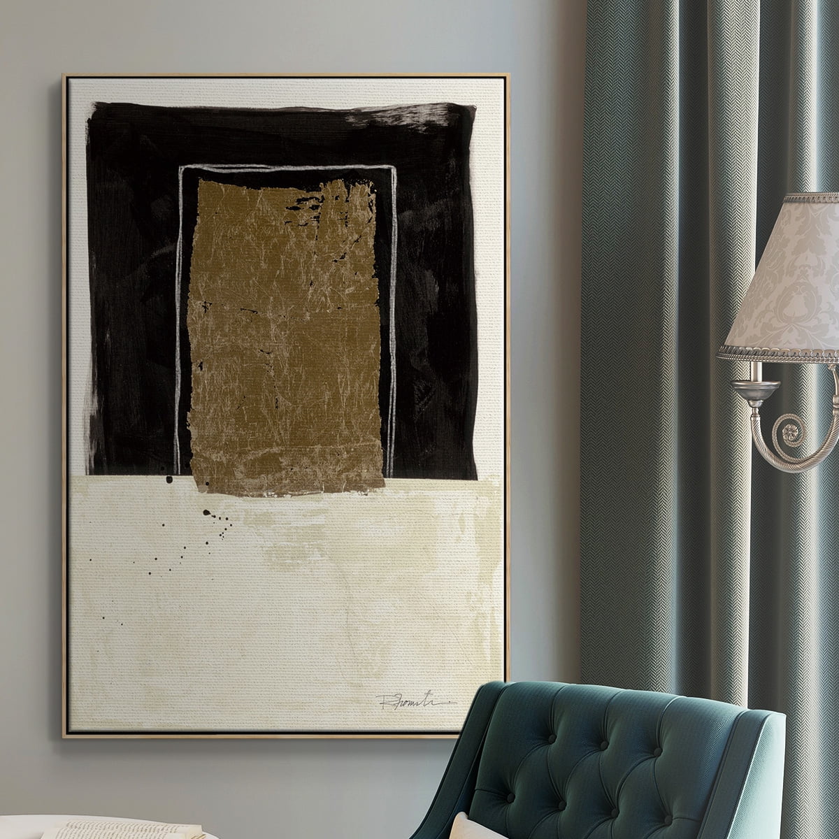 Standing Strong I Framed Premium Gallery Wrapped Canvas - Ready to Hang - 17 x 25 - Natural Wood Floating Frame