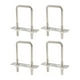 thumbnail image 3 of 4x pernos en U cuadrados, poste en U, acero inoxidable, plateado, Mini Hardware de abrazadera de perno en U m 8, 3 of 8